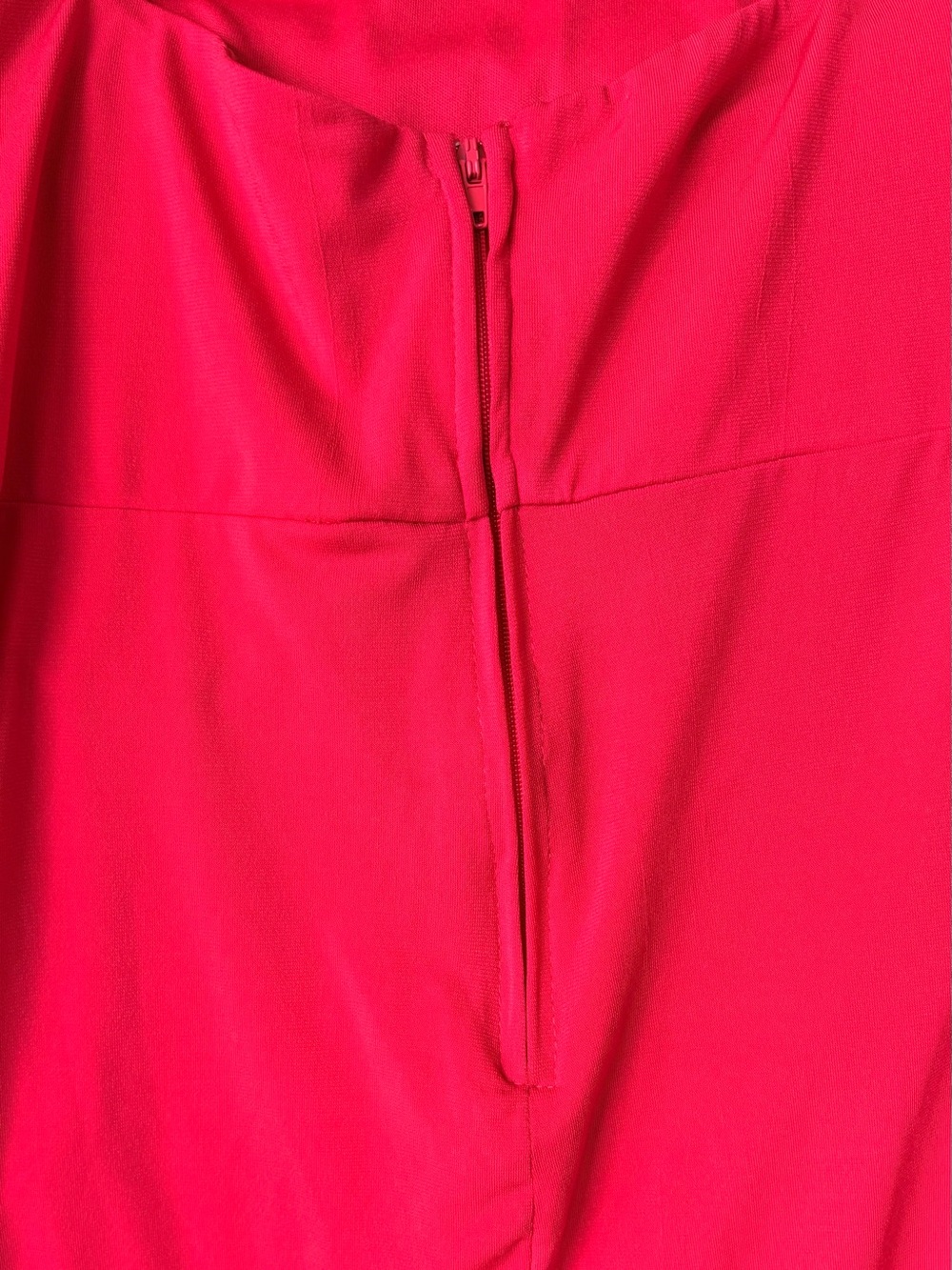 Red Ruched Side-Drawstring Slip Dress - Picture 6 of 6